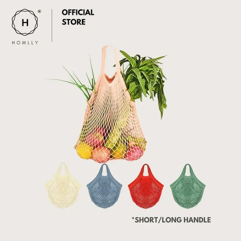 intense Homlly Cotton Mesh Farmer Tote Bag - Tableware