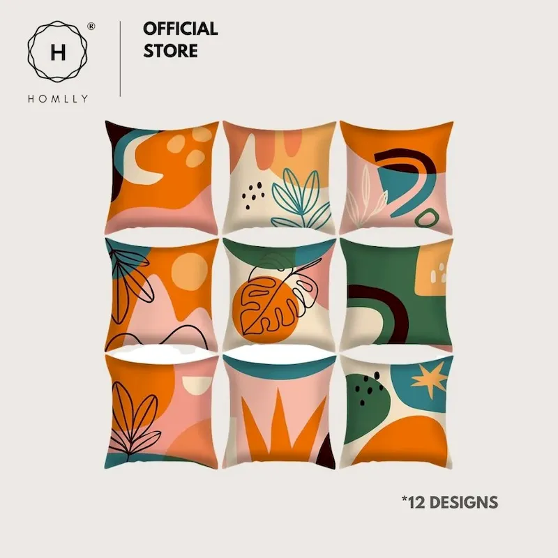 awkward Homlly Claude Colors Decorative Cushion Sofa Pillow Cover Case - Tableware